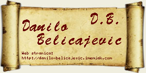 Danilo Beličajević vizit kartica